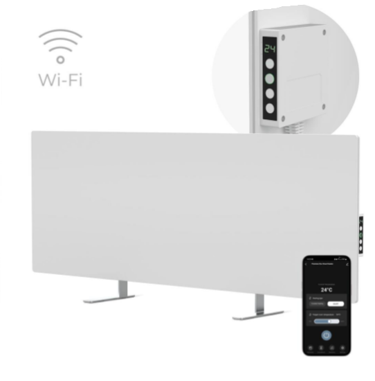 Grijalica AENO AGH0003S, infracrvena, konvektorska, 700 W, do 30 m2, WiFi kontrola, bijela