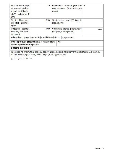 Perilica rublja MIDEA MF200W90WB/W-HR, 9 kg, 1400 o/min, energetski razred A, bijela