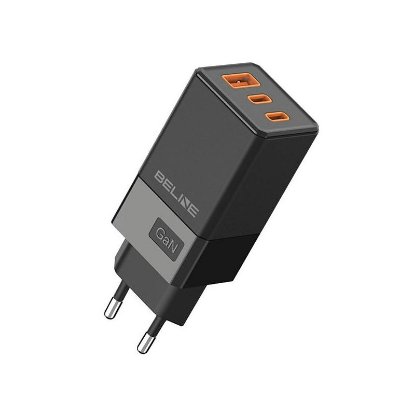 Kućni punjač BELINE BLN3CB65 GaN, 65W, PD3.0/QC3.0, 2xUSB-C + USB-A, crni