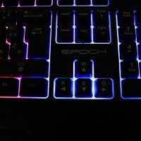 Tipkovnica EPOCH Tethys, Rainbow, membranska, crna, UK/HR layout, USB