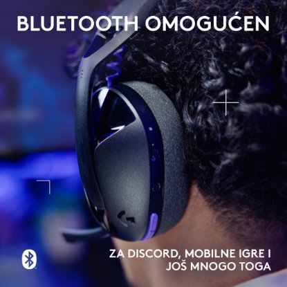 Slušalice LOGITECH Gaming G321, bežične, BT, USB, crne