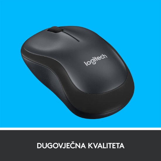 Miš LOGITECH M220 Silent, optički, bežični, crni, USB
