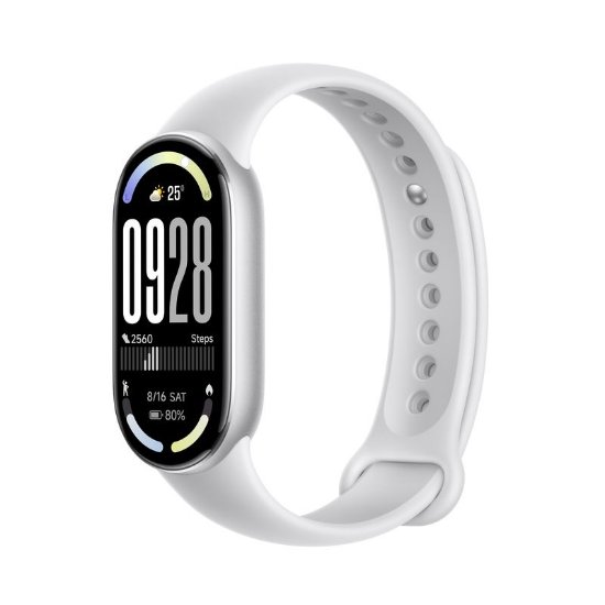 Narukvica XIAOMI Smart Band 10, mjerenje aktivnosti, senzor pokreta, vodootporna, srebrna