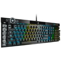 Tipkovnica CORSAIR K100 RGB, optičko-mehanička, Corsair OPX, US Layout, USB, crna