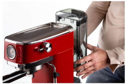 Aparat za kavu ARIETE Moderna 1381/13, NARROW, 1300 W, 15 bara, 1,1 l, crveni