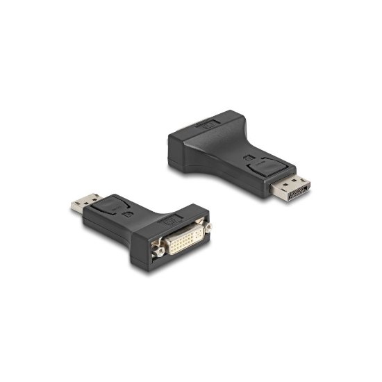 Adapter DELOCK, DisplayPort (M) na DVI-I 24+5 (Ž), crni