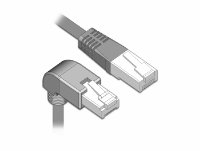 Kabel DELOCK Cat.6 RJ45, S/FTP, kutni/ravni, 0,5m, sivi