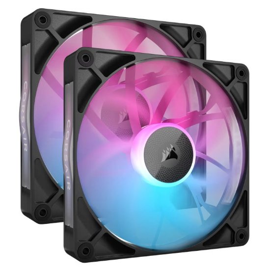 Ventilator CORSAIR iCUE LINK RX140 RGB, PWM, 140mm, 1700 okr/min, Dual Pack, crni