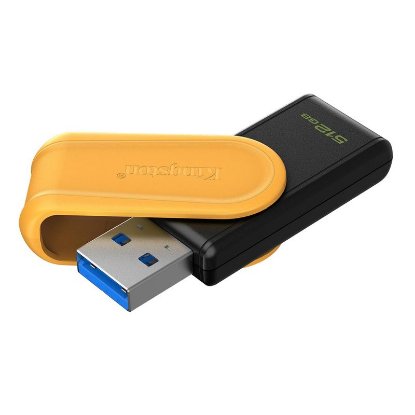 Memorija USB 3.2 FLASH DRIVE, 512GB, KINGSTON DataTraveler Exodia S DTXS/512GB, crno/žuta