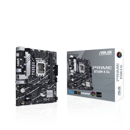 Matična ploča ASUS Prime B760M-K D4, Intel B760, DDR4, mATX, s. 1700 - 12/13/14 Gen procesora