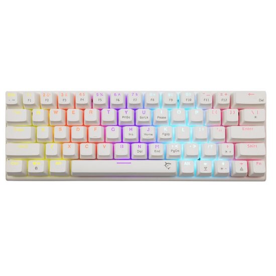 Tipkovnica WHITE SHARK GK-002211V2 Wakizashi-2, RGB, crveni switch, mehanička, US/HR, bijela
