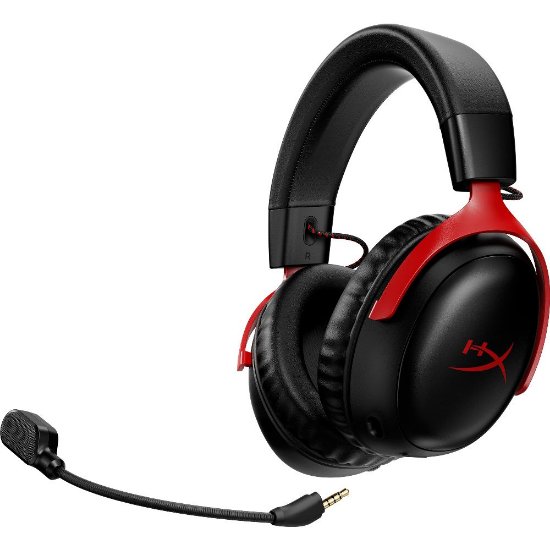 Slušalice HyperX Cloud III S Wireless, DTS, bežične, crno-crvene