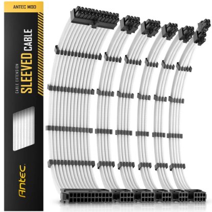 Produžni kablovi za napajanje ANTEC PSU Extension Cable Kit, bijelo-crni