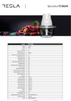 Sjeckalica TESLA FC302W, 400 W, 1,2 l, 4 oštrice, staklo, bijela