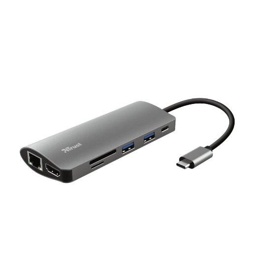 Docking station TRUST Dalyx, 7 u 1, USB-C na 2x USB 3.1, USB-C, HDMI, G-LAN, Card Reader, za laptop