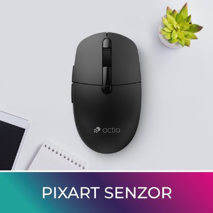 Miš OCTIO Style M390WBT, optički, bežični, 1600dpi, crni