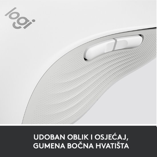 Miš LOGITECH M650 L, za ljevake, bežični, optički, 4000dpi, USB, BT, bijeli