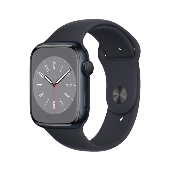 Pametni sat Apple Watch S8 GPS, 45mm Midnight Aluminium Case with Midnight Sport Band - Regular