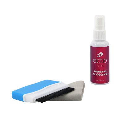 Sredstvo za čišćenje OCTIO S16, za čišćenje ekrana, 50ml, krpica, četkica za tipkovnicu