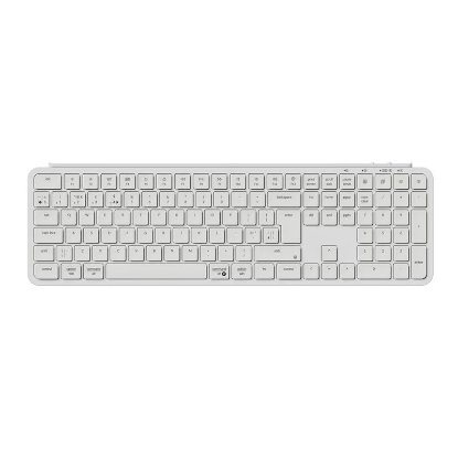 Tipkovnica KEYCHRON B6 Pro Ultra-Slim, membranska, UK Layout, bežična, bijela