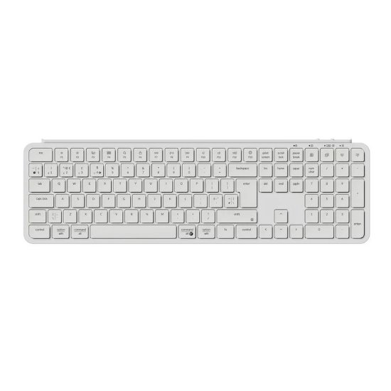 Tipkovnica KEYCHRON B6 Pro Ultra-Slim, membranska, UK Layout, bežična, bijela