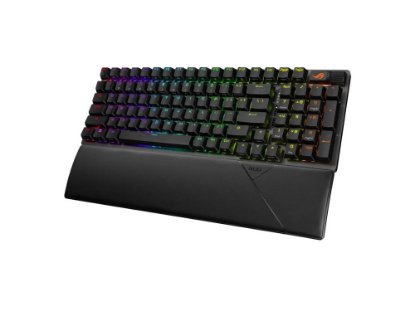Tipkovnica ASUS ROG Strix Scope II 96 Wireless, RGB, mehanička, US Layout, bežična, USB, BT, crna