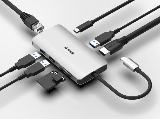 Docking station D-LINK DUB-M810, USB-C na 3x USB 3.0, 1x USB-C, HDMI, LAN, SD čitač kartica, za laptop