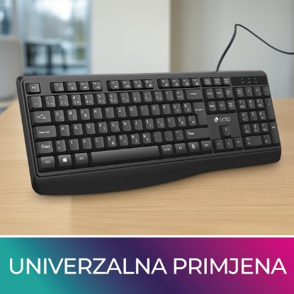 Tipkovnica OCTIO Silent K370U, USB, crna