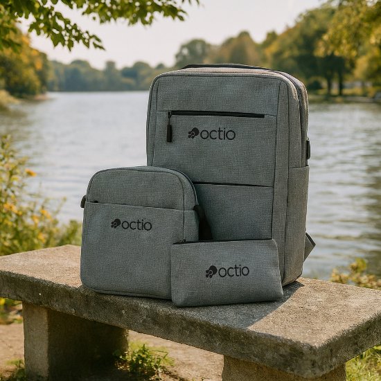 Ruksak za laptop OCTIO Essentials MultiPack, 15.6", sivi