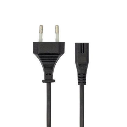 Kabel SBOX, naponski, C7 EURO, 220V, 2m, crni
