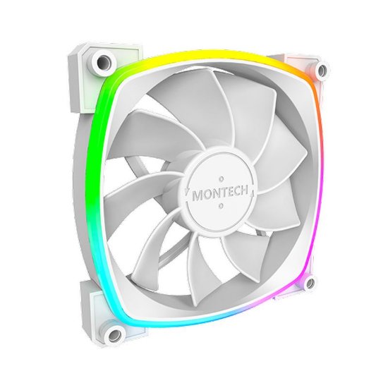 Ventilator MONTECH RX120 PWM, 120mm, 1600 okr/min, RGB, bijeli
