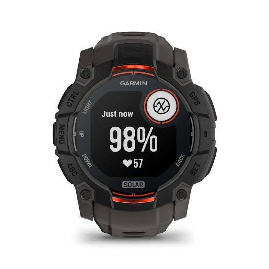Pametni sat GARMIN Instinct 3 Solar 50mm, GPS, HR, pametne obavijesti, crni