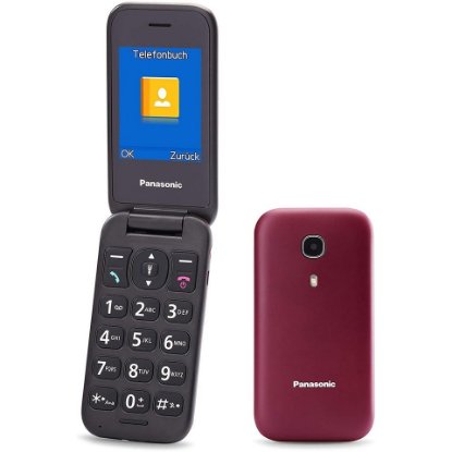 Klasični mobitel PANASONIC KX-TU400EXR, flip, preklopni, crveni