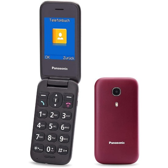Klasični mobitel PANASONIC KX-TU400EXR, flip, preklopni, crveni