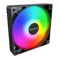 Ventilator MONTECH GF120 ARGB, PWM, 120mm, 1600 okr/min, RGB, crni