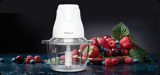 Sjeckalica TESLA FC302W, 400 W, 1,2 l, 4 oštrice, staklo, bijela