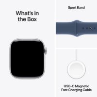 Pametni sat APPLE Watch S10 GPS, 42mm Silver Alu Case with Denim Sport Band - M/L