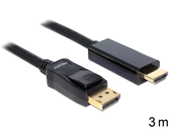 Kabel DELOCK, DisplayPort 1.2 (M) na HDMI A (M), High Speed, 3m