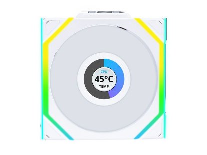 Ventilator LIAN LI UNI FAN SL LCD, ARGB, 120mm PWM, bijeli