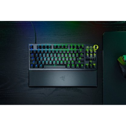 Tipkovnica RAZER Huntsman V3 Pro Tenkeyless 8KHz, Analog Optical Switch Gen 2, RGB, US Layout, USB, crna