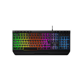 Tipkovnica EPOCH Tethys, Rainbow, membranska, crna, UK/HR layout, USB