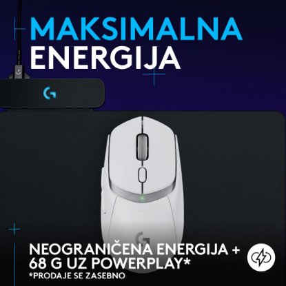 Miš LOGITECH G309 Lightspeed, optički, bežični, 25600dpi, bijeli