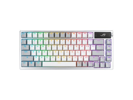 Tipkovnica ASUS ROG Azoth, RGB, mehanička, ROG NX Red switch, bežična, US Layout, bijela, USB