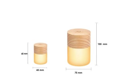 Stolna svjetiljka GINGKO Lemelia Light, bežična, smeđa