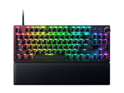 Tipkovnica RAZER Huntsman V3 Pro Tenkeyless, Analog Switch, RGB, US Layout, USB, crna