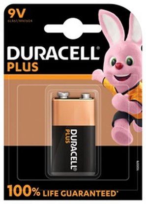 Baterija DURACELL Plus 9V, 6LR61/MN1604, 1 komad