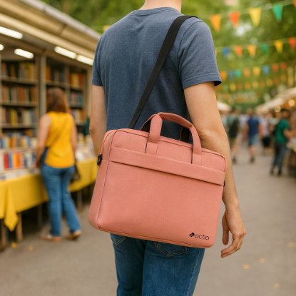 Torba za laptop OCTIO Ascend, 15.6", roza