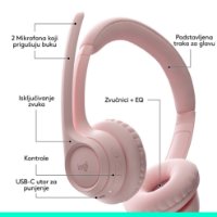 Slušalice LOGITECH Zone 300, bežične, BT, roze