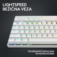 Tipkovnica LOGITECH G Pro X TKL LIGHTSPEED, mehanička, bežična, RGB, bijela
