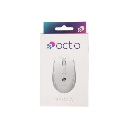 Miš OCTIO M302W, optički, bežični, 1600dpi, bijeli